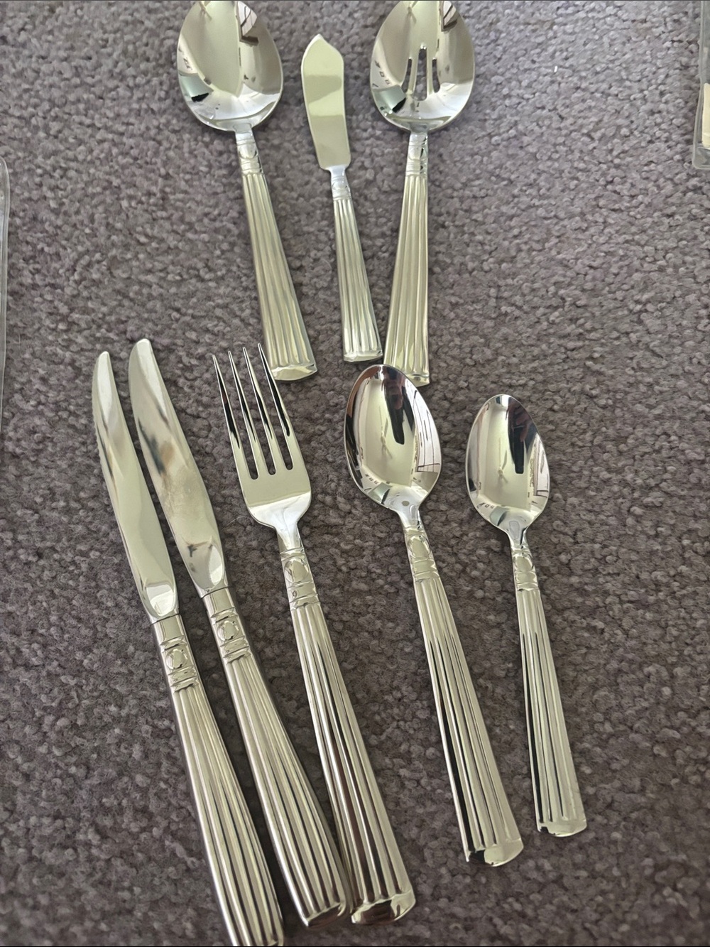 Vintage sherrill Canterbury Vienna new stainless steel flatware,45 pieces